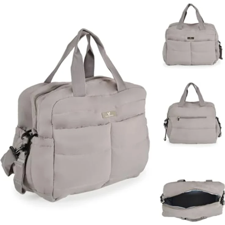 Cangaroo Wickeltasche Solana, inklusive Wickelunterlage, große Fächer, isolierte Seitentaschen, Clipverschluss für Kinderwagen – Bild 1