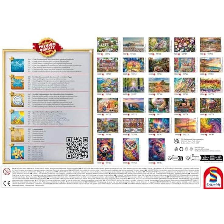 Schmidt Spiele 59716 Leuchtturm am Felsen, 500 Teile Puzzle mit individuell geformten Puzzleteilen und speziellem Mattlack – Bild 3