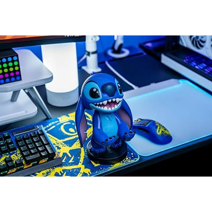 Exquisite Gaming - Clamping Bracket Disney Smiley Stitch, Sammelfigur zum Halten und Laden von Gamepads und Smartphones, 20 cm – Bild 2