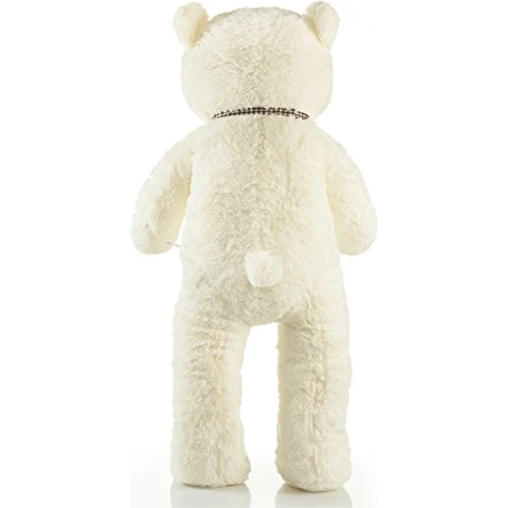 Feluna Riesen Teddybär XXL Kuschelbär 120 cm groß Plüschbär - Original Teddy Bär mit Schleife Weiß – Bild 3