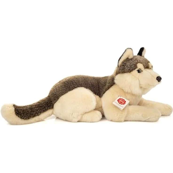 Hermann Teddy 90855 Wolf liegend 40 cm, nachhaltiges Kuscheltier aus recyceltem Plüsch, geeignet für Kinder ab 18 Monaten – Bild 2