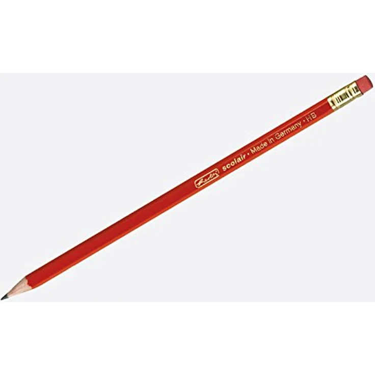 herlitz 8850604 Schulbleistifte HB mit integriertem Radiergummi aus FSC-Holz, lackiert