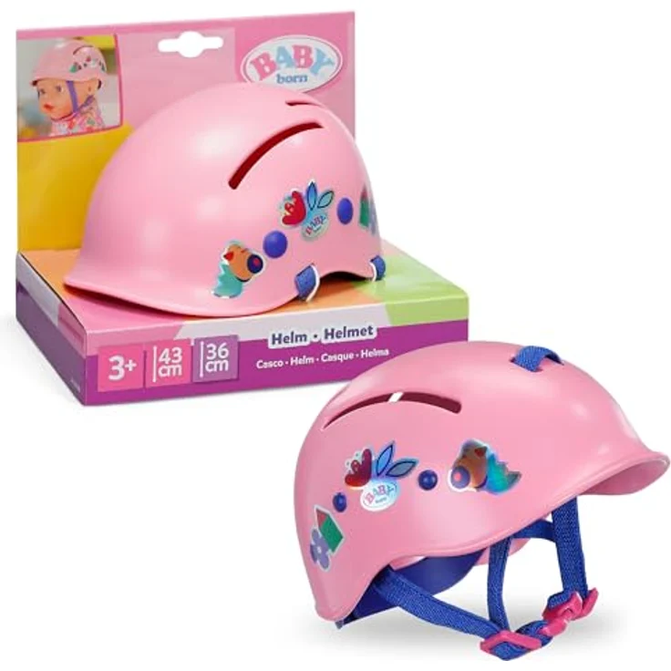 BABY Born Puppenhelm mit bunten Motiven, 43cm Zubehör für realistische Rollenspiele – Bild 2