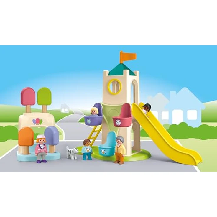 Playmobil® Erlebnisturm mit Eisstand (71703), JUNIOR Konstruktions-Spielset, (18 St), Made in Europe – Bild 3