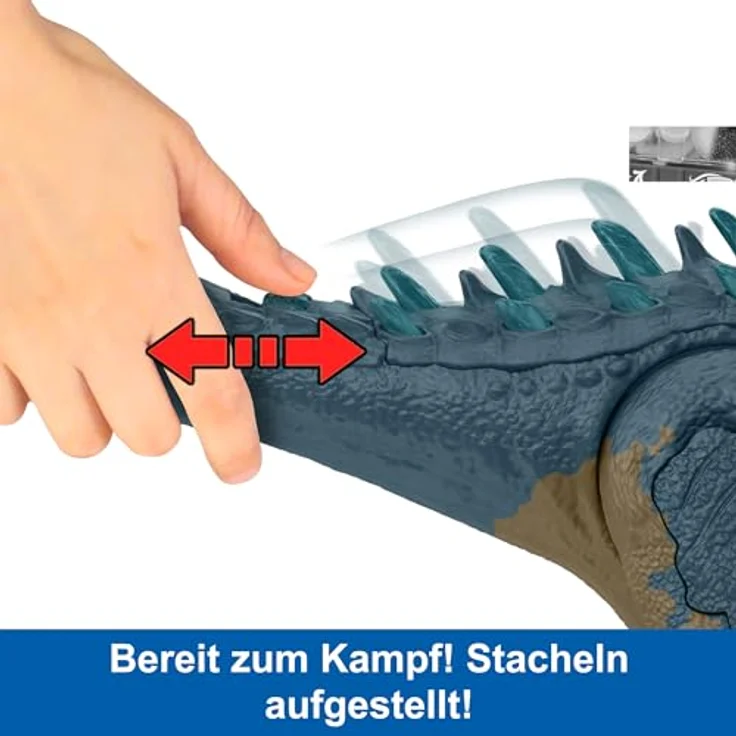 Mattel® Actionfigur Jurassic World, Ruthless Rampage Allosaurus, mit Angriffsbewegung und Geräuschen, detailreiche Textur, ca. 43 cm – Bild 7