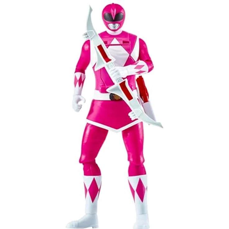 Playmates Mighty Morphin Power Rangers PINK Ranger Auto-Morphin Action Figure mit Power Bow und Blade Blaster, 20 Gelenkpunkte, 1993 Re-Ignition Edition – Bild 3
