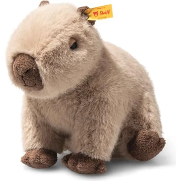 Steiff Kuscheltier Chip Capybara, Plüschtier 23 cm, beige, mit Kunststoffaugen, handgefertigt, waschbar bei 30 °C – Bild 1