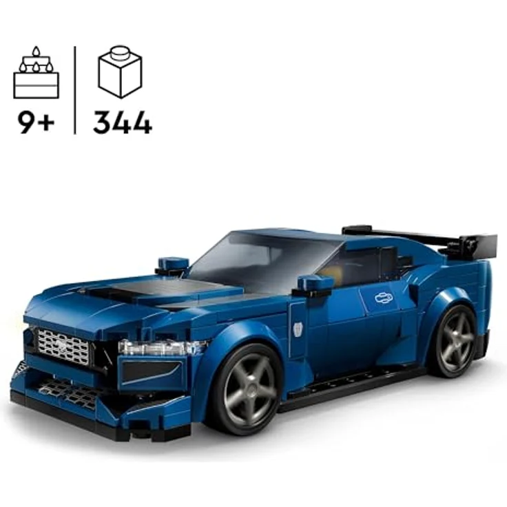 LEGO Speed Champions Ford Mustang Dark Horse Sportwagen, Auto-Spielzeug mit Minifigur, authentische Ford Designdetails, abnehmbares Dach, ab 9 Jahren 76920 – Bild 3