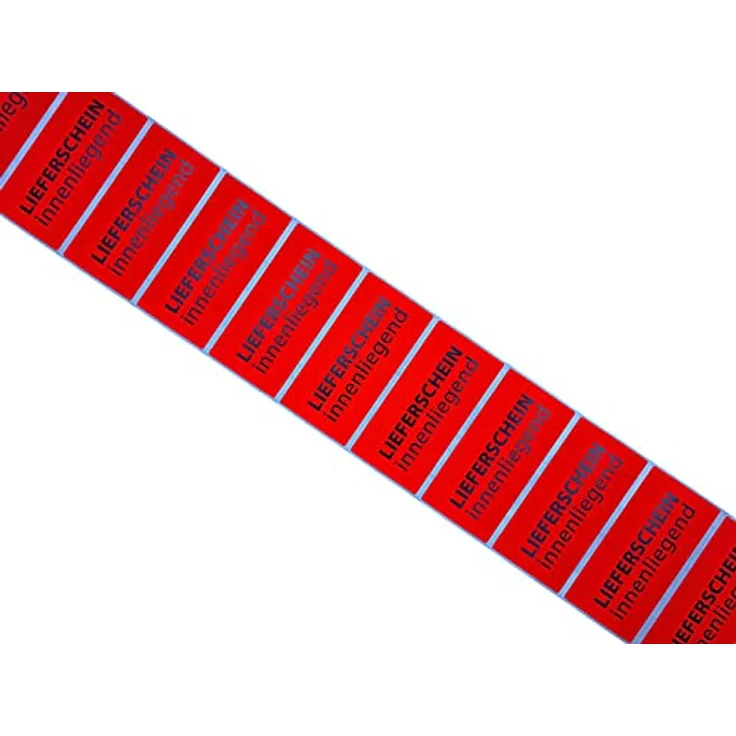 varivendo 50 Aufkleber Etikett Versandaufkleber, rot, für Lieferschein innenliegend, Größe 10 x 5 cm – Bild 3