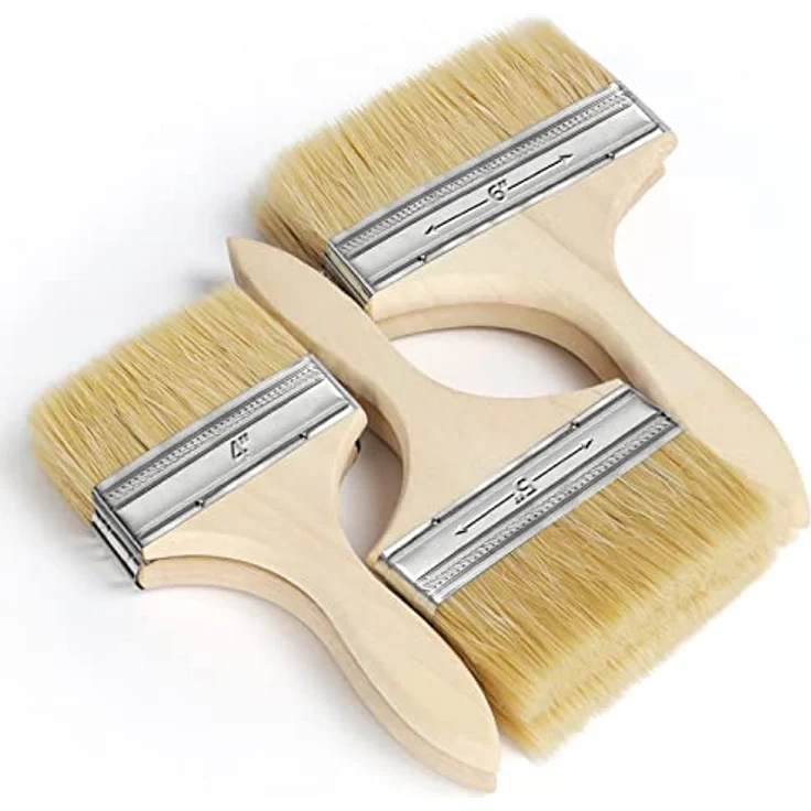 Kurtzy Wiederverwendbares Pinsel Set (6 STK), 3 Größen (10,16 - 15,24 cm), Multi-Pinsel für Lacke, Farben, Klebstoffe, Gesso und Beizen – Bild 5