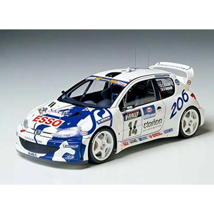 TAMIYA 1/24 PEUGOT 206 WRC, detaillierter Modellbausatz zum Selbstmontieren – Bild 2