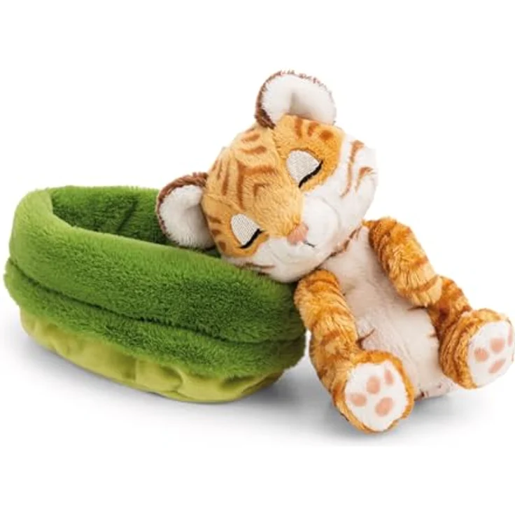 NICI Kuscheltier Tiger 12cm schlafend im Körbchen, braun, aus weichem Plüsch, ideales Plüschtier zum Kuscheln und Spielen, für Kinder & Erwachsene, Geschenkidee - 62872 – Bild 3