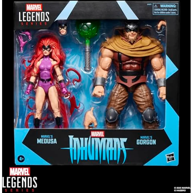 Hasbro Marvel Legends Series Inhumans, Medusa & Gorgon Action-Figuren 2er-Pack, 15 cm mit 6 Accessoires und über 20 Bewegungspunkten – Bild 2