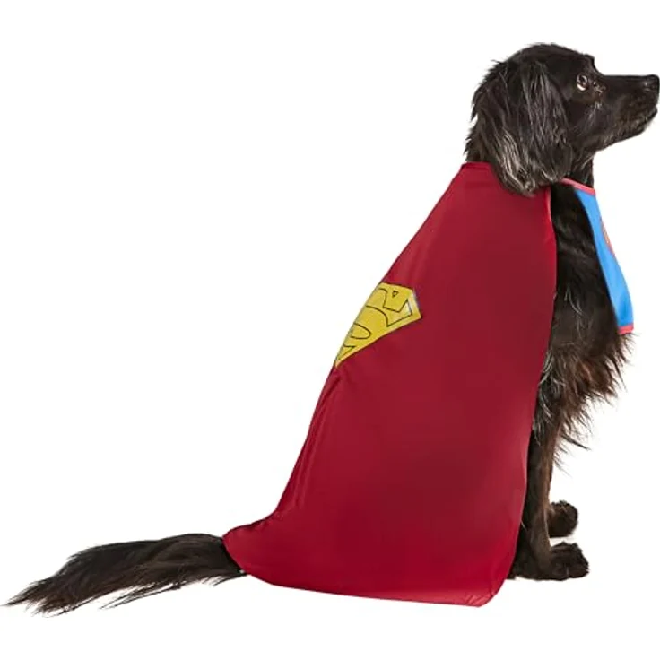 Rubies Superman Hundekostüm (L), einteilig mit gepolstertem Brustteil und angenähtem Cape, 100% Polyester – Bild 9