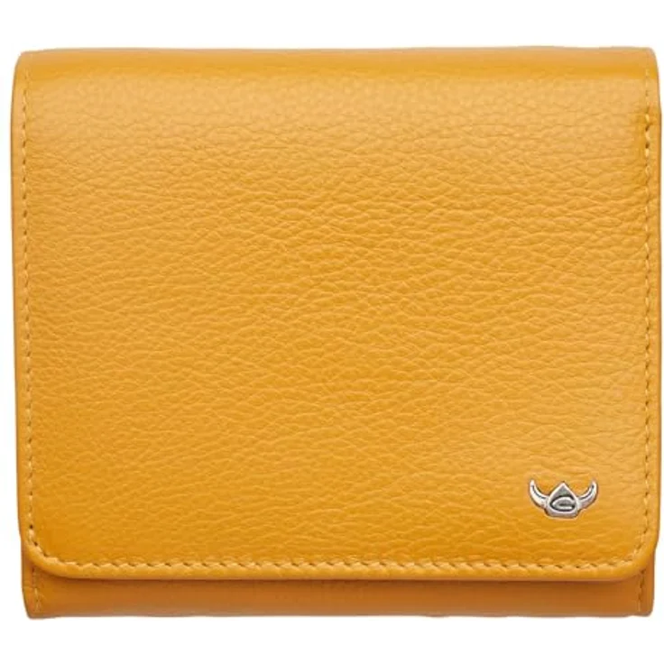 Golden Head Madrid RFID Protect Zipped Billfold Coin Wallet Gamboge, Kinderportemonnaie mit vielfältigen Fächern für Karten und Münzgeld, in Herzblatt-Design – Bild 1