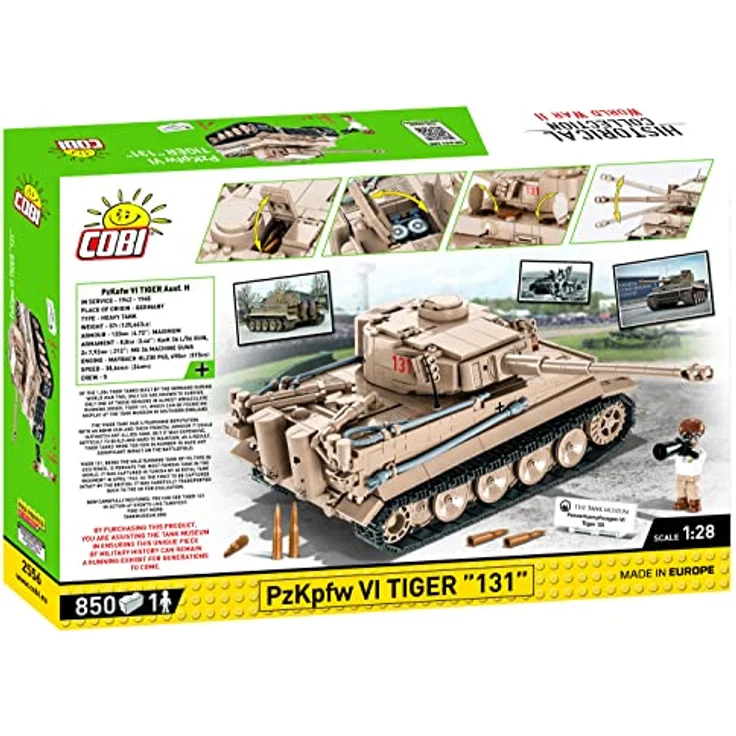 Cobi Historical Collection 2556 Panzerkampfwagen VI Tiger 131 – Bild 3