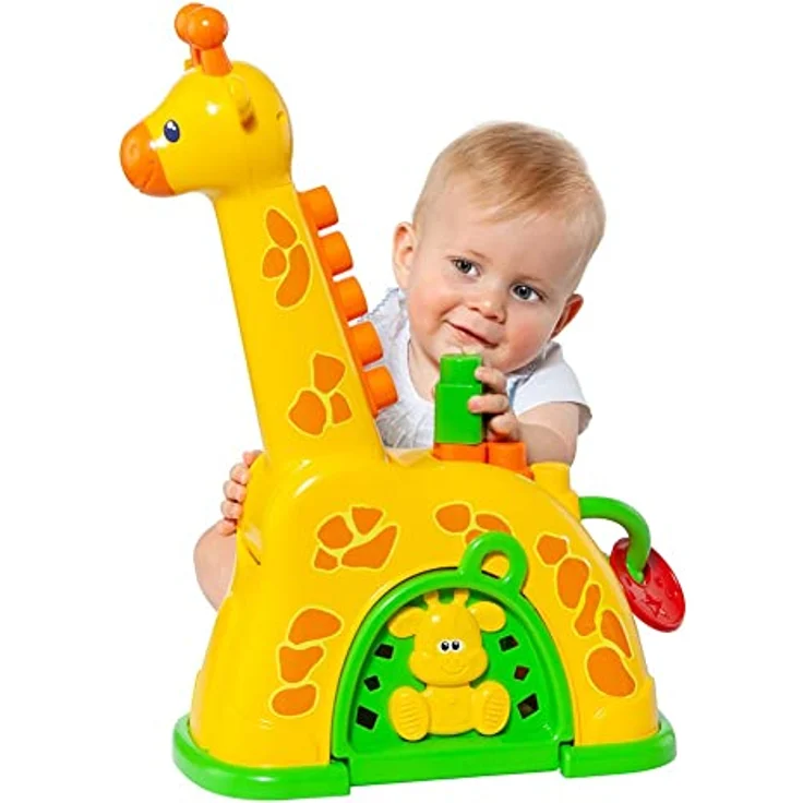 M MOLTO Activity Giraffe, Musikspielzeug mit 15 Aufbewahrungsblöcken und Melodien – Bild 3