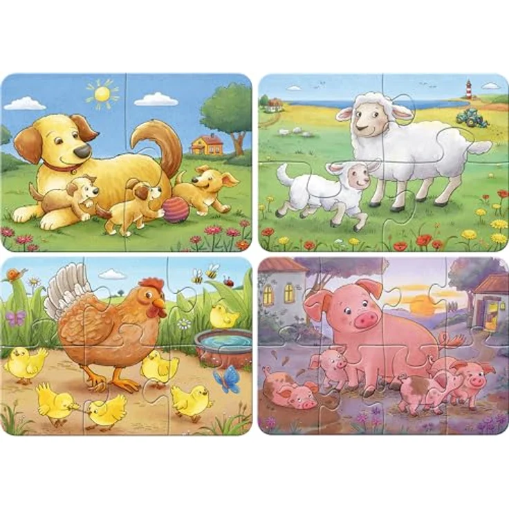 Ravensburger Kinderpuzzle Kleine Bauernhoftiere, My First Puzzle mit 2, 4, 6, 8 Teilen für Kinder ab 2 Jahren, stabile Pappe, 21 x 15 cm – Bild 2
