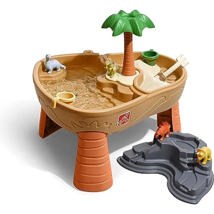 Step2 Dino Dig Sand & Wassertisch mit Dinosaurier & Jungle | Wasserspieltisch für Kinder mit 7-teiligem Zubehör Set | Wasserspielzeug / Sandtisch für den Garten – Bild 5