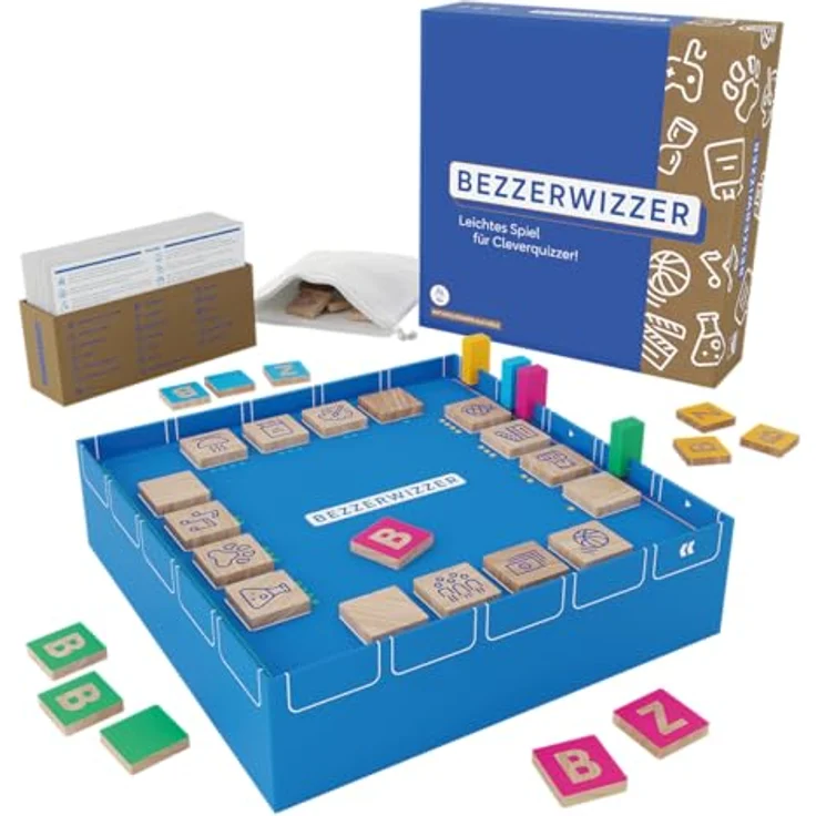 Asmodee BEZZERWIZZER (Auflage 2025), Quiz- und Partyspiel mit 2.940 Fragen in 20 Kategorien, ab 2 Spielern, ab 15 Jahren, 45 Minuten, Deutsch – Bild 3