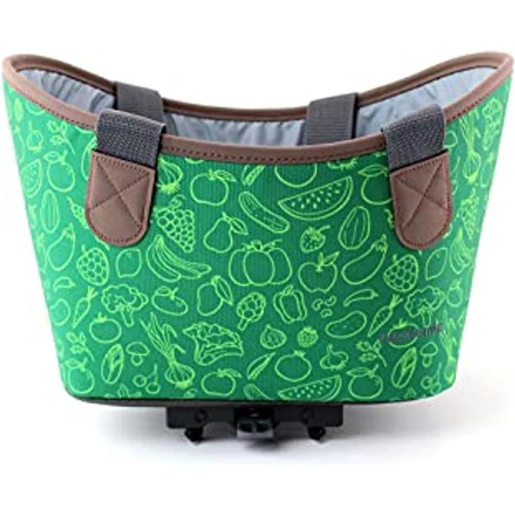 Racktime Unisex – Erwachsene Agnetha Fahrradkorb, Grün, 1size – Bild 1