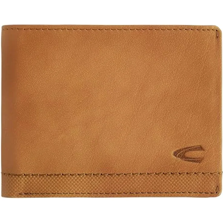 camel active Nimbus Herren Geldbörse RFID Querformat Leder Klein Cognac Braun