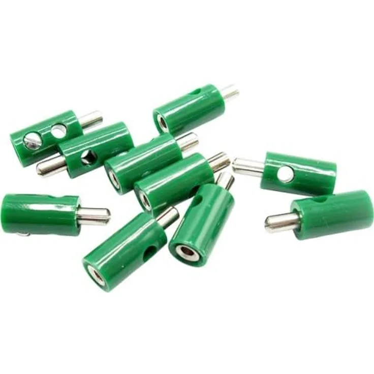 51394 Querlochstecker Bananenstecker 2,6mm grün (10 Stück) - Preisvergleich