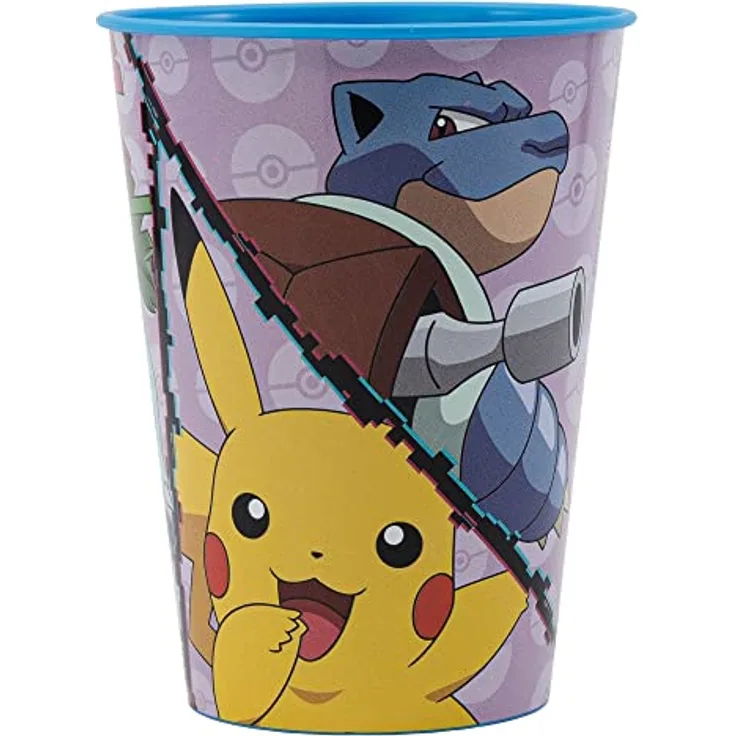Stor WIEDERVERWENDBARER KINDERBECHER, BPA-freier Kunststoff, 260 ML, Pokemon Distorsion, bunt, 9.7 cm x 7.6 cm x 7.6 cm
