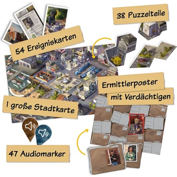 Hidden Games Krimi-Brettspiel - Wer hat Mr. Reed getötet? - Deutsch - Spannendes Detektivspiel, Krimispiel, Anfängerfreundlich, ab 14 Jahren – Bild 3