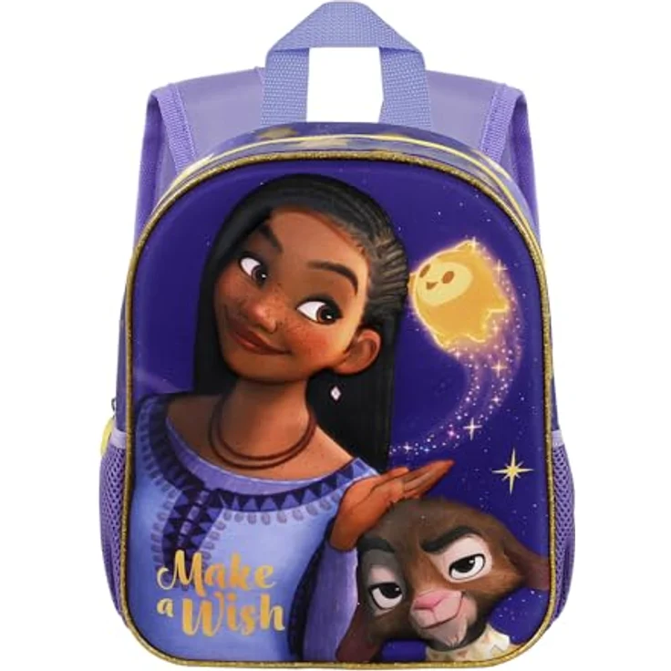 Disney 06780 Kleiner 3D Rucksack Star, lila, Kindergartenrucksack mit Reißverschluss und seitlichen Netztaschen, 31 x 26 x 11 cm – Bild 2