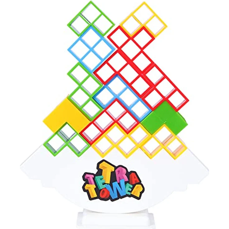 ICEPAPA, Tetra Tower Spiel, Tetris Balance Spielzeug Tower Game, Lustige stapelspiel, Stapelblöcke Balancing Spiel für Jungen und Mädchen ab Jahre 3+ – Bild 9