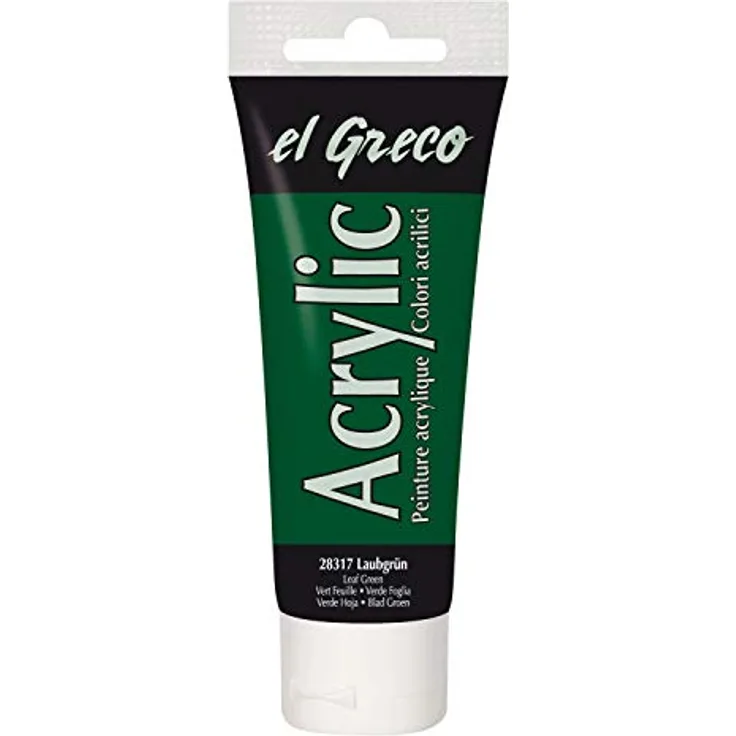 KREUL El Greco Acrylic, laubgrün, 75 ml Tube, hochpigmentierte Acrylfarbe in Studienqualität, buttrig vermalbar für pastose Malerei