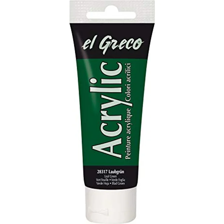 KREUL El Greco Acrylic, laubgrün, 75 ml Tube, hochpigmentierte Acrylfarbe in Studienqualität, buttrig vermalbar für pastose Malerei – Bild 1