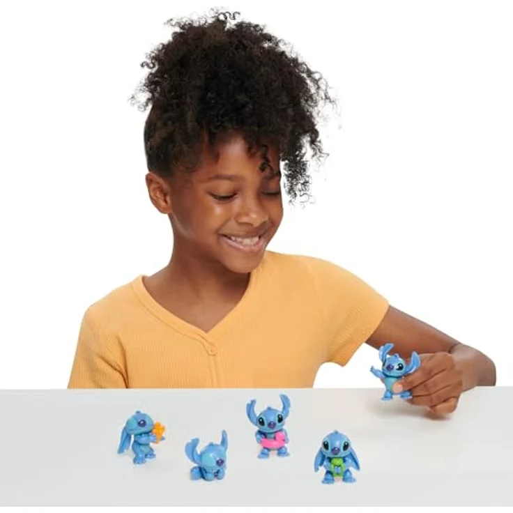 Just Play Ltd. Disney Stitch 5er Figuren Set, 5,5 cm große Sammelfiguren in verschiedenen Posen, ideal für Kinder ab 3 Jahren – Bild 2
