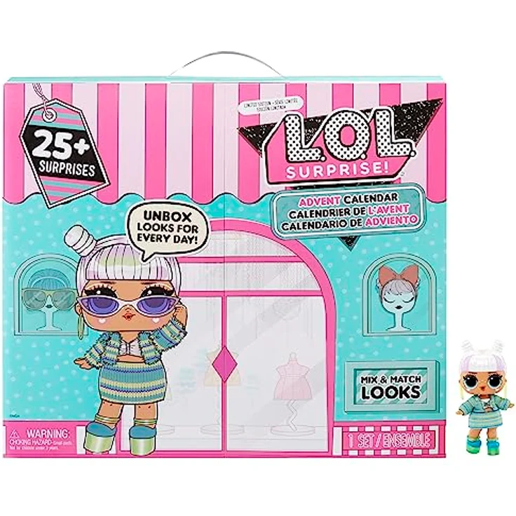 LOL Surprise Adventskalender mit Limitierter Sammlerpuppe und 24 Überraschungen - MAKEOVER BABE 2.0 - Mix and Match Outfits, Schuhe und Accessoires - Tolle Geschenkidee für Mädchen ab 4 Jahren – Bild 1
