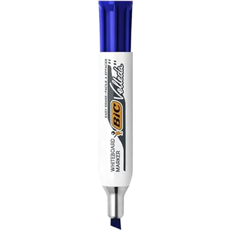 BIC Velleda 1781 Whiteboard Marker, 4er Pack mit Keilspitze, abwischbar, Aluminium-Gehäuse, schwarz, blau, rot, grün – Bild 4
