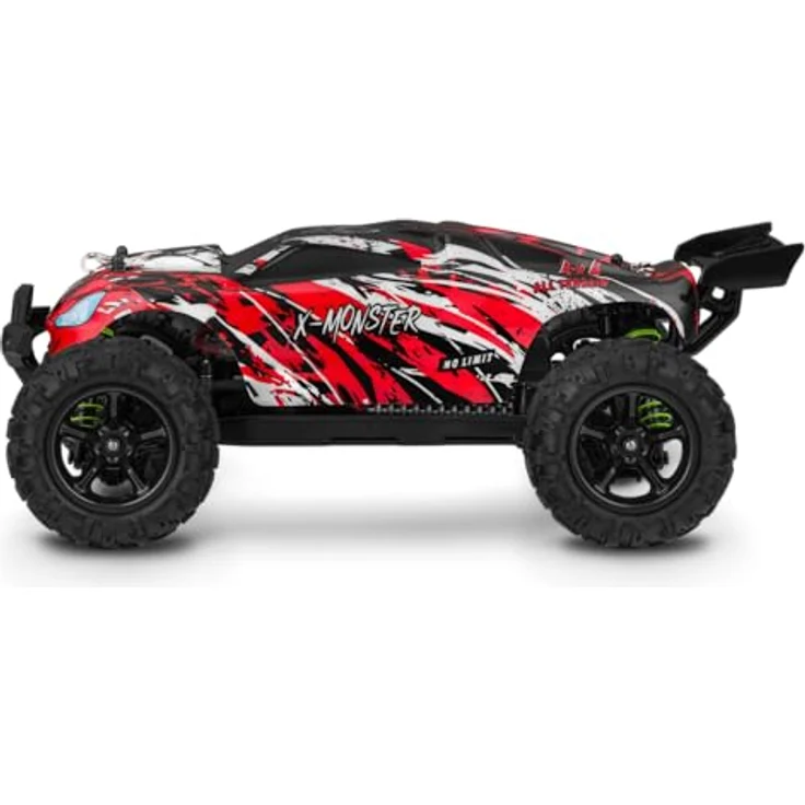 Overmax X-Monster Truck Ferngesteuertes RC Auto 45 km/h, 1:18, 2 Akkus, Allrad, 100m Reichweite, Buggy verbesserter Fernbedienung – Bild 2