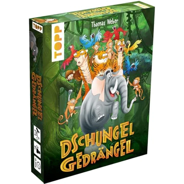TOPP Dschungelgedrängel – Kartenspiel für tierischen Tumult, 2–4 Spieler, ab 8 Jahren, gelb – Bild 1