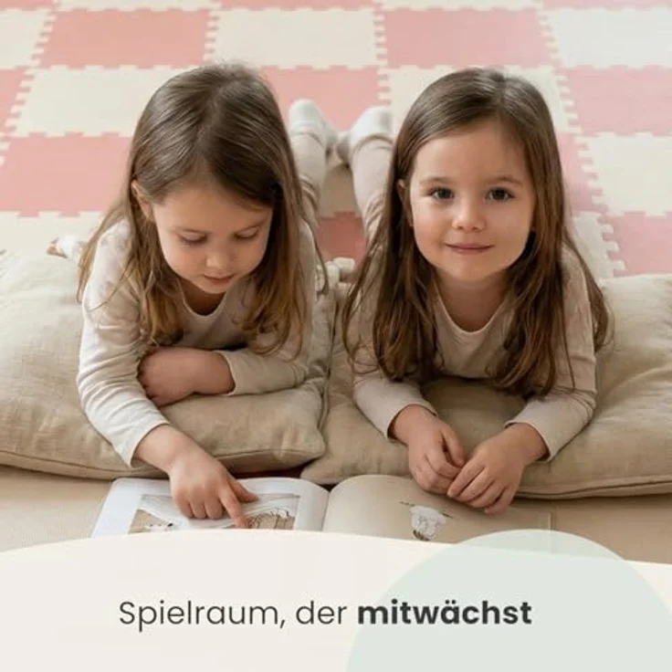 LittleTom Puzzlematte für Kinder, 18-teiliges Set in Pastellfarben, TÜV-geprüfte Spielmatte 30x30 cm, anti-allergen, wasserfest und abwaschbar für drinnen und draußen – Bild 7