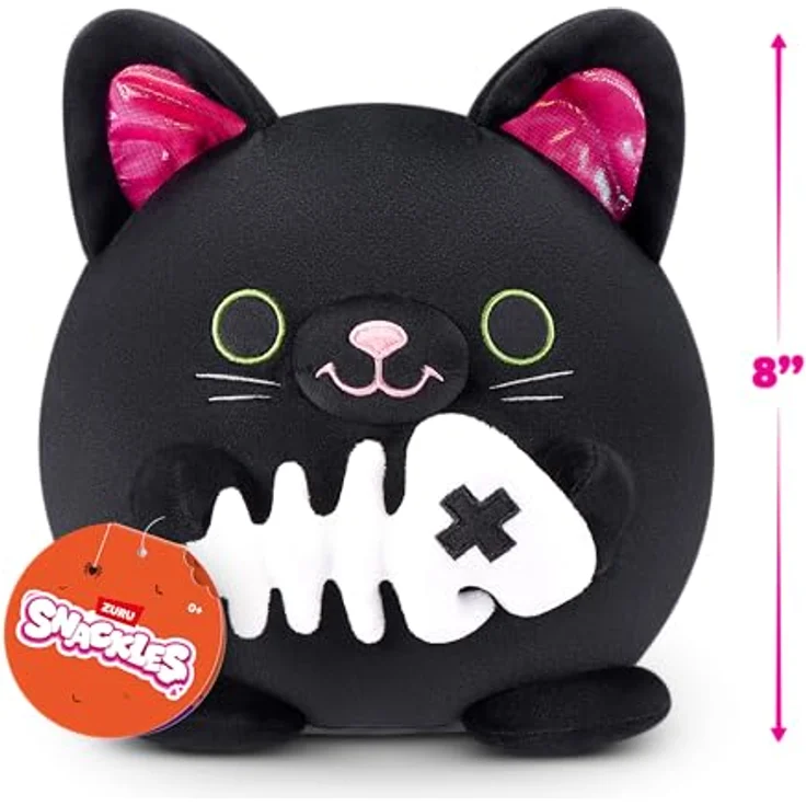 Snackles Halloween Serie 1, 20 cm Plüschspielzeug (Salem) mit Snack-Accessoire und supersüßer Persönlichkeit – Bild 4