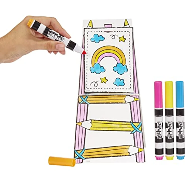 Lalaloopsy Spot Splatter Splash, kreative Künstlerpuppe mit abwaschbarer Malfunktion, 33 cm, inkl. wiederverwendbarem Haus-Spielset und Filzstiften – Bild 5