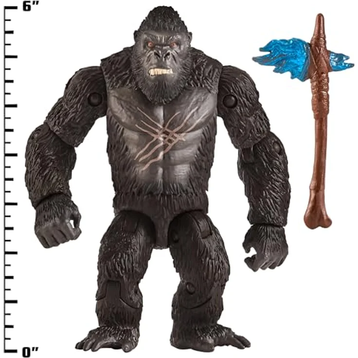 MonsterVerse Godzilla x Kong: Das Neue Imperium, 15 cm Kampfnarben-Kong-Actionfigur, hochdetailliert mit beweglichen Gelenken, geeignet für Kinder ab 4 Jahren – Bild 4