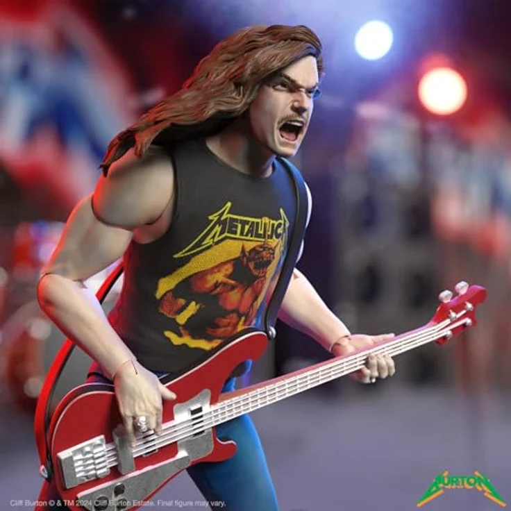 Super7 ULTIMATES! Cliff Burton Actionfigur – 17,8 cm mit Zubehör, Heavy Metal Sammlerstück und Retro-Spielzeug – Bild 5
