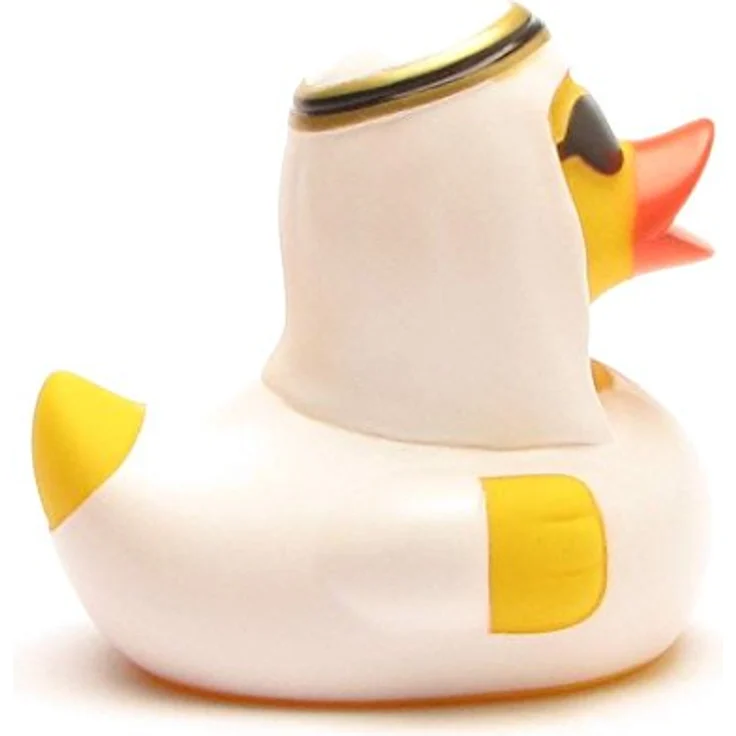 Duckshop Badeente - personalisierbar (Scheich Ente) mit individuellem Wunschtext, 8 cm, quietschend, Vinyl – Bild 4