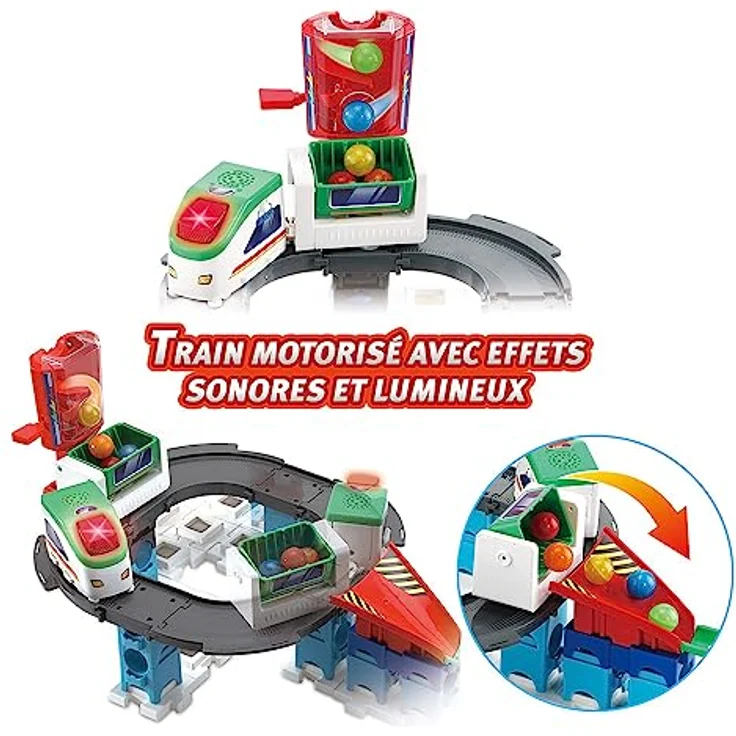 VTech - Marble Rush, Elektronische Kugelschaltung Super Sky Tower Set XL300E, 143 Teile, 10 Bälle, Geschenk für Kinder ab 4 Jahren – Bild 4