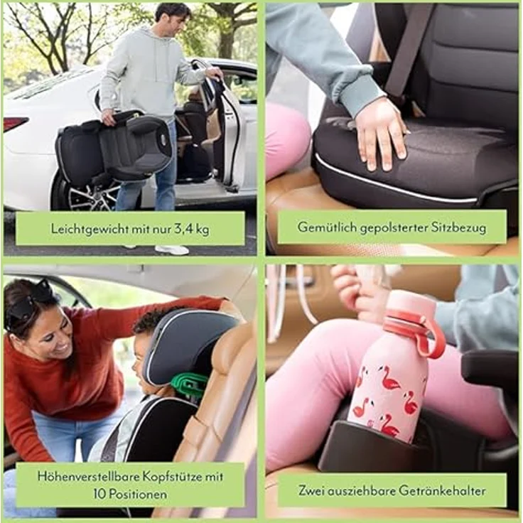 "Graco Autokindersitz Logico L i-Size - Midnight, 36 kg, Kinder Autositz 3 - 12 Jahre mit Getränkehalter" – Bild 3
