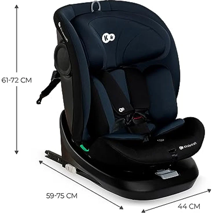 Kinderkraft i-GROW i-Size, Reboarder-Kindersitz drehbar ab Geburt bis 12 Jahre (40-150 cm), inkl. Isofix-Basis & Top Tether - Black – Bild 9