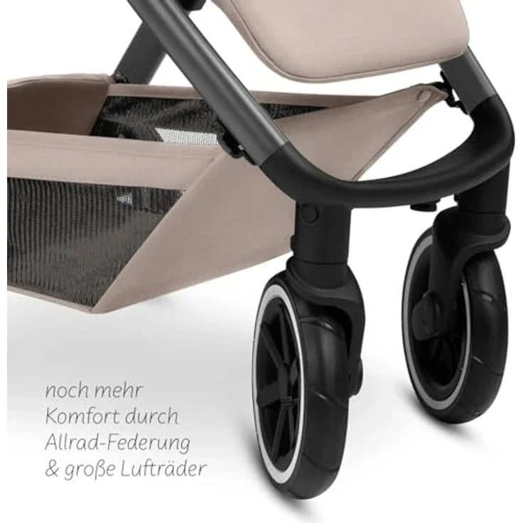 ABC Design Buggy Avus 2 Air, Beige, Textil, 5-Punkte-Gurt, Federung, kugelgelagerte Räder, für Babyschale geeignet, Einhand-Faltmechanismus, UV 50+ – Bild 8