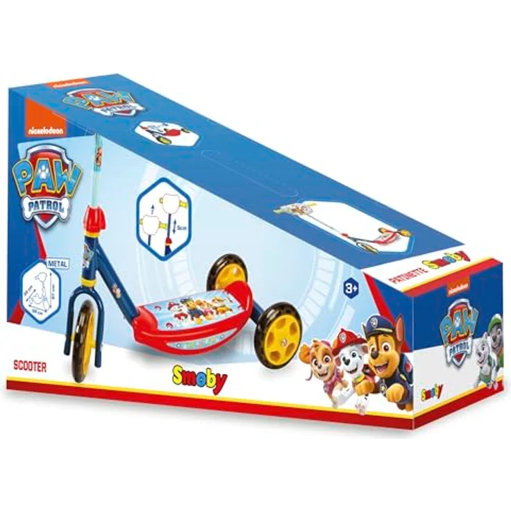 Smoby Paw Patrol Kinderroller - 3 Räder - Höhenverstellbarer Lenker - Stabile Konstruktion - Leicht & transportierbar - Ab 3 Jahren – Bild 4