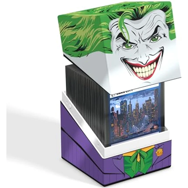Ultimate Guard Squaroes - Squaroe Batman: Gotham City GC003 - Joker Deck-Box für bis zu 100 Spielkarten, aus 78% erneuerbaren Rohstoffen, schwarz – Bild 5